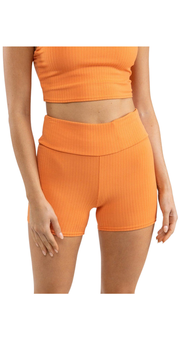 Bike Short Mujer Elle Ribbed Citrus