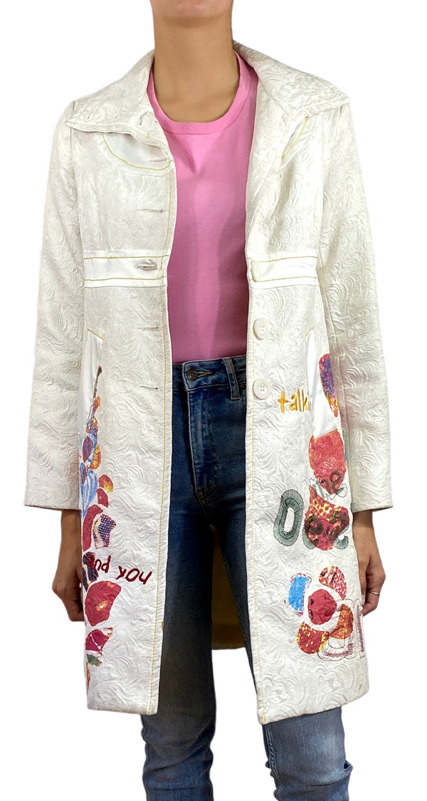 Chaqueta Blanca Jacquard