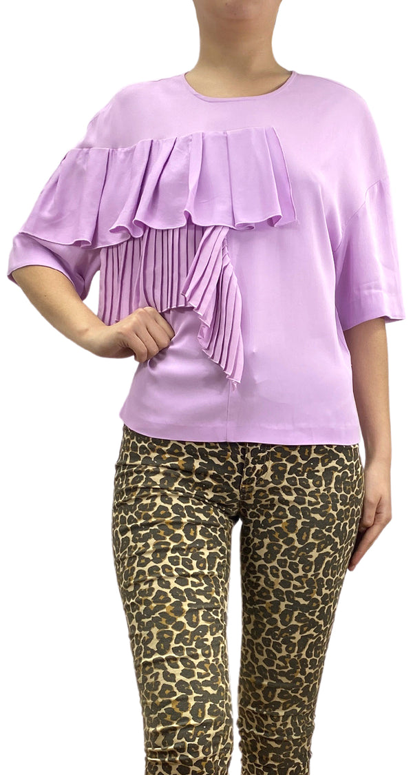 Blusa Rosada Plisada