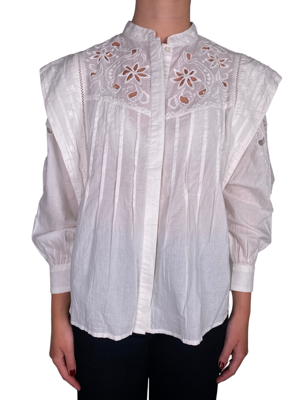 Blusa Blanca Guipur