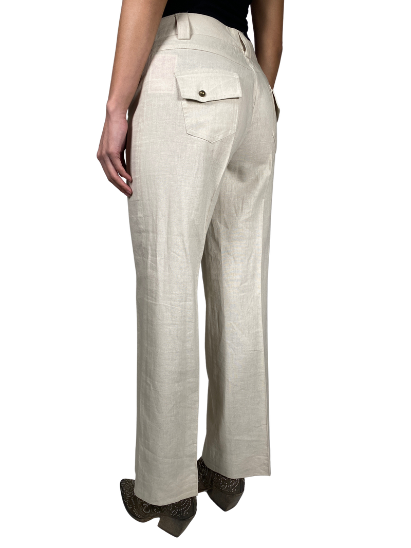 Pantalón Lino Beige