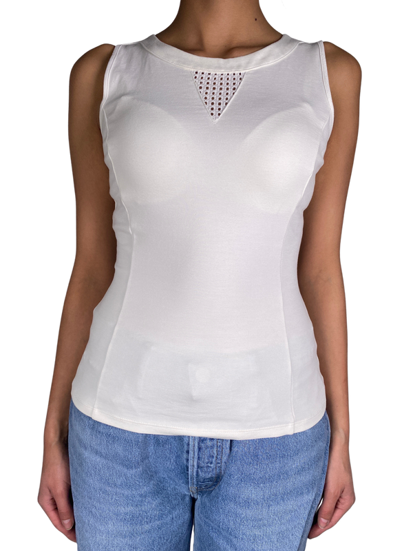 Polera Blanca Broderie