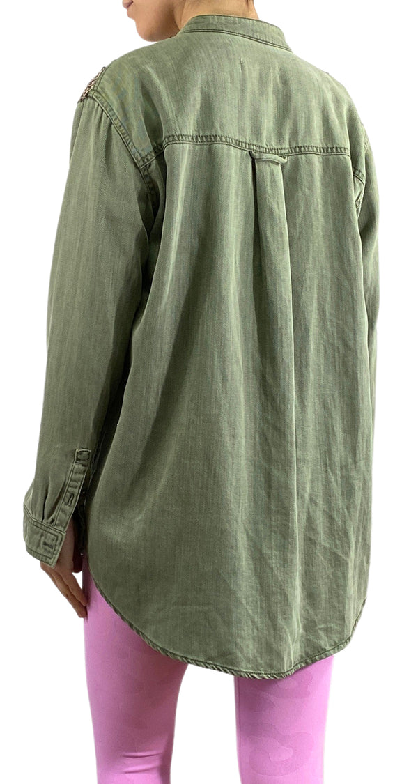 Sobrecamisa Verde Lentejuelas