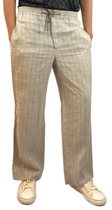 Pantalón Beige A Rayas