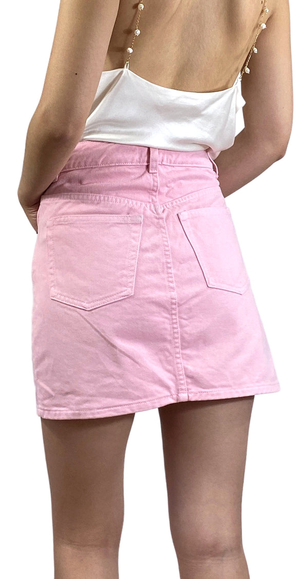 Falda Jeans Pink