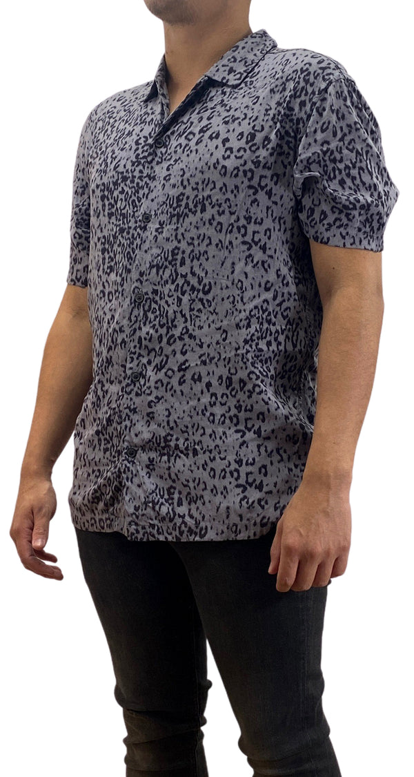 Camisa Gris Animal Print