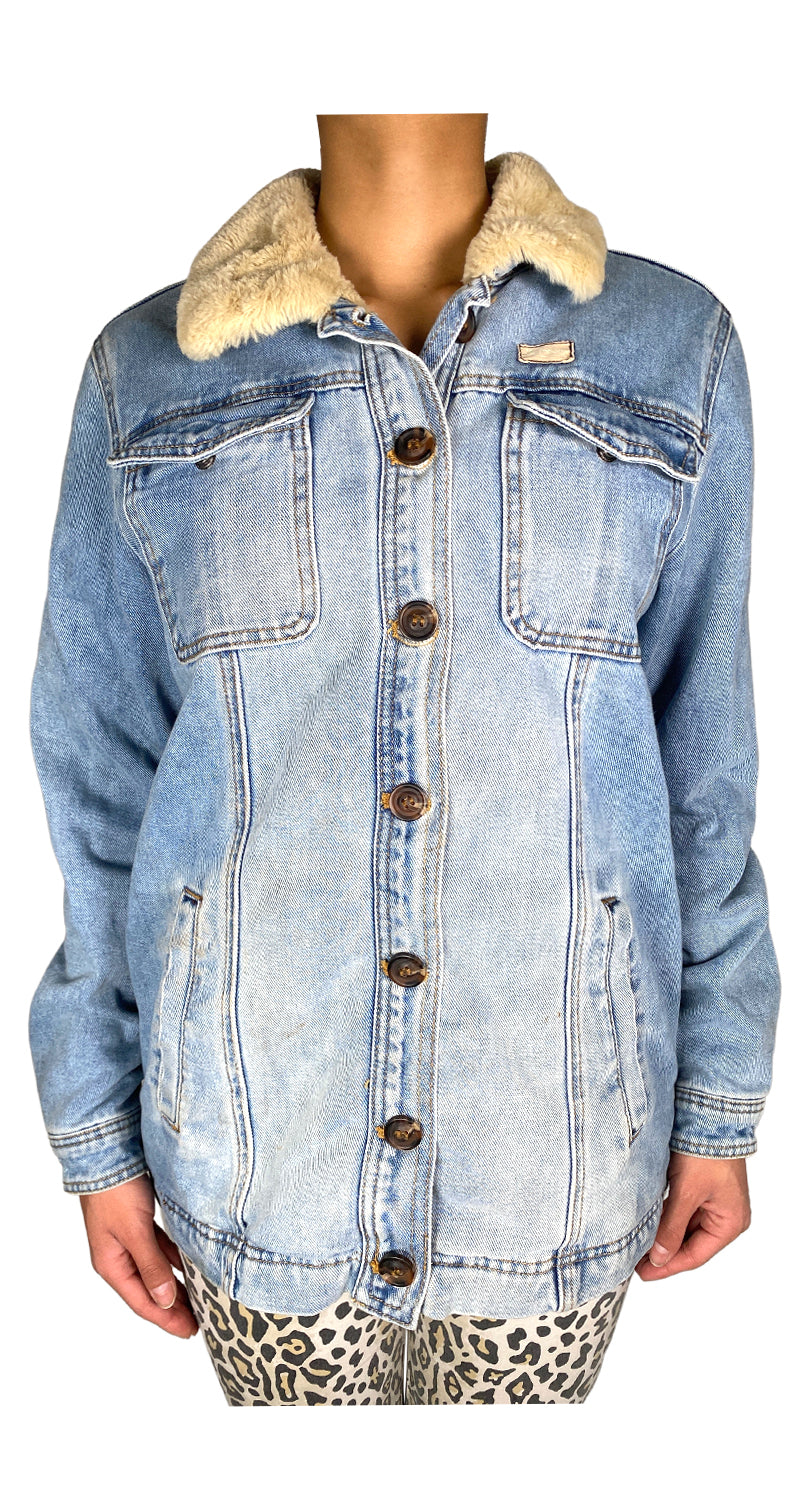 Chaqueta Denim Piel Sintética Interior