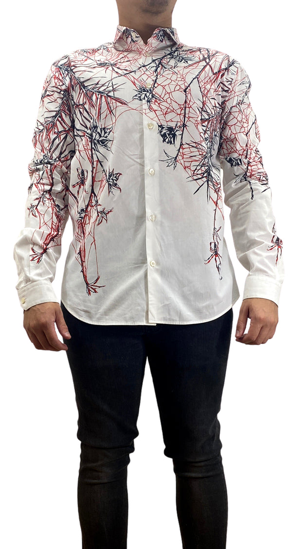 Camisa Blanca Estampada