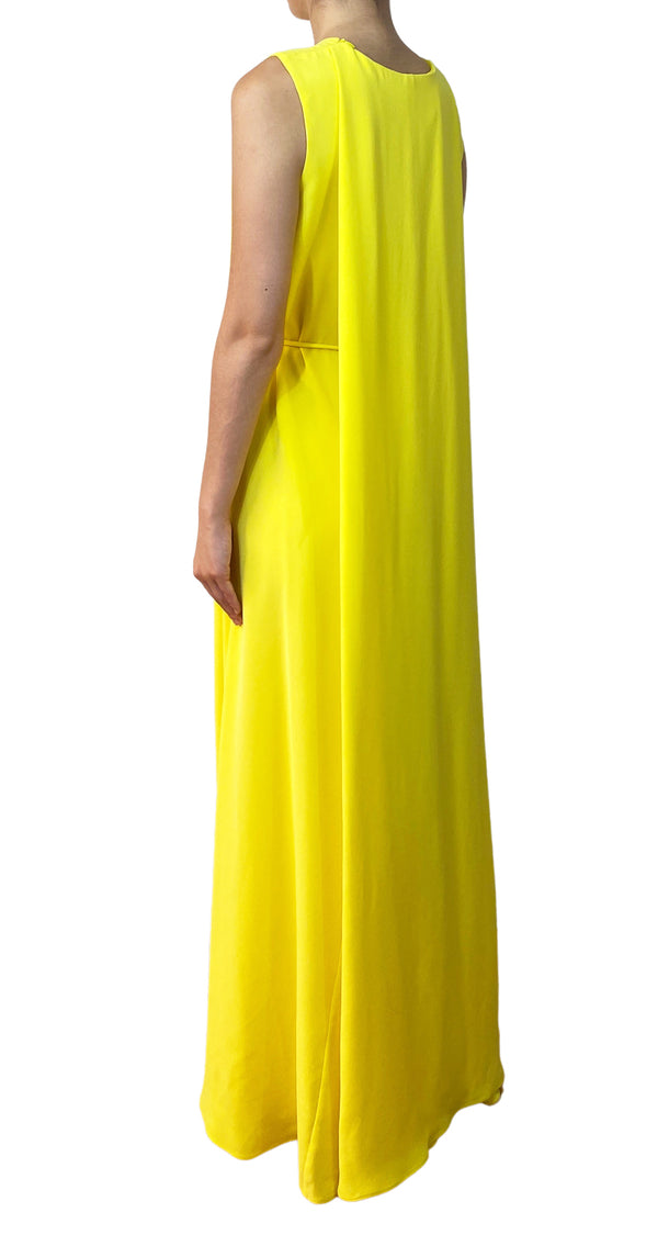 Vestido Amarillo Sin Hombros