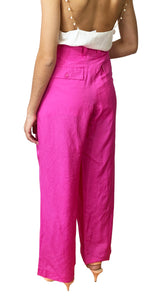 Pantalón Rosado Tiro Alto Studio H&M