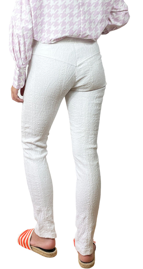 Pantalon Blanco Pretina Alta