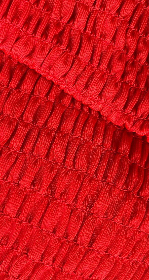 Bikini Rojo Corrugado