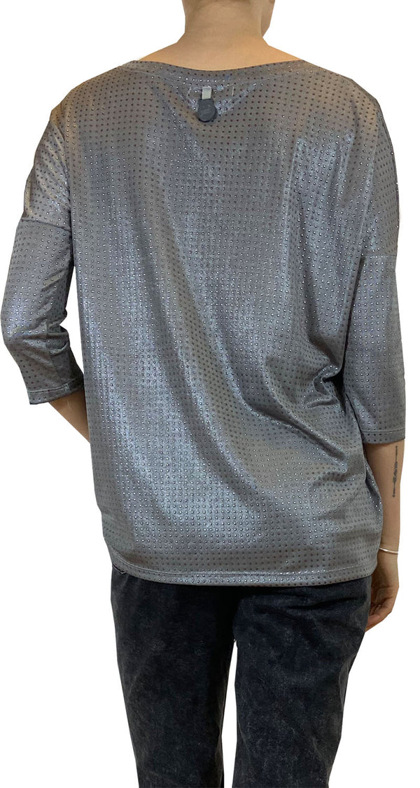 Polera Gris Strass