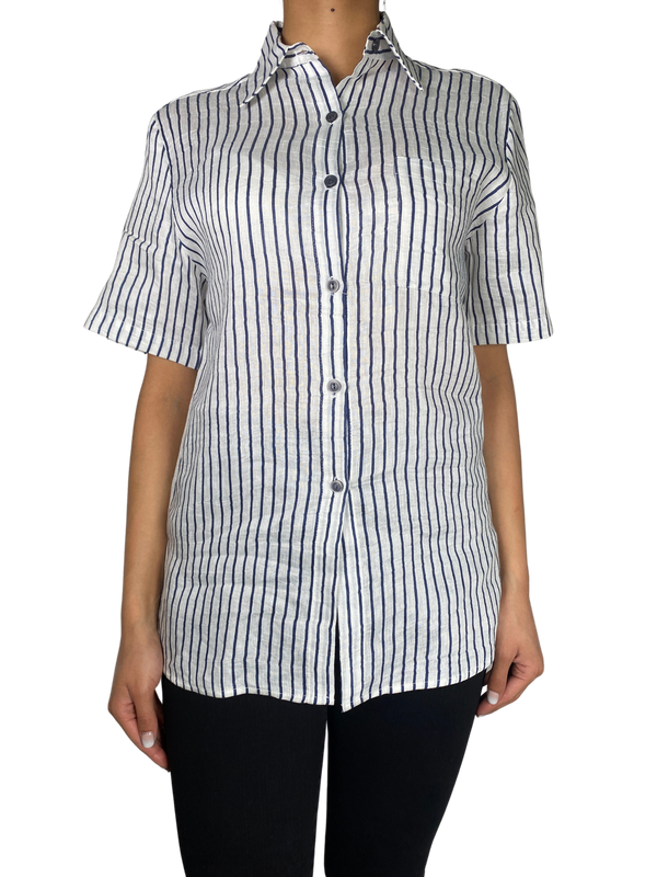 Blusa Blanca A Rayas