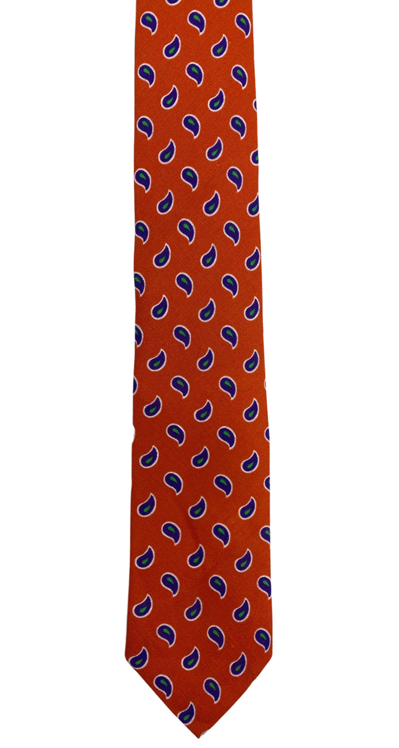 Corbata Orange Lino