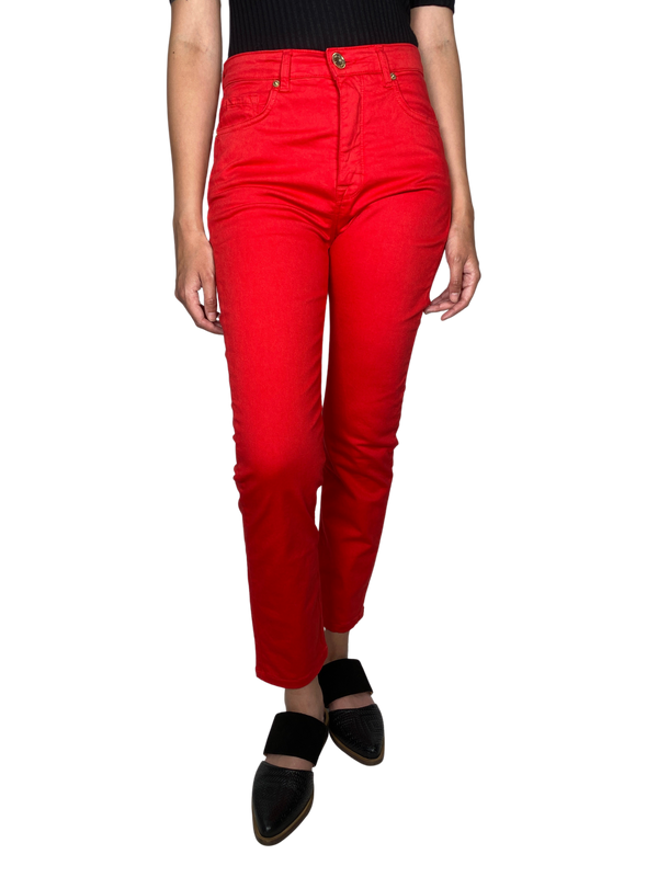 Jeans Rojo Slim Fit High Waist