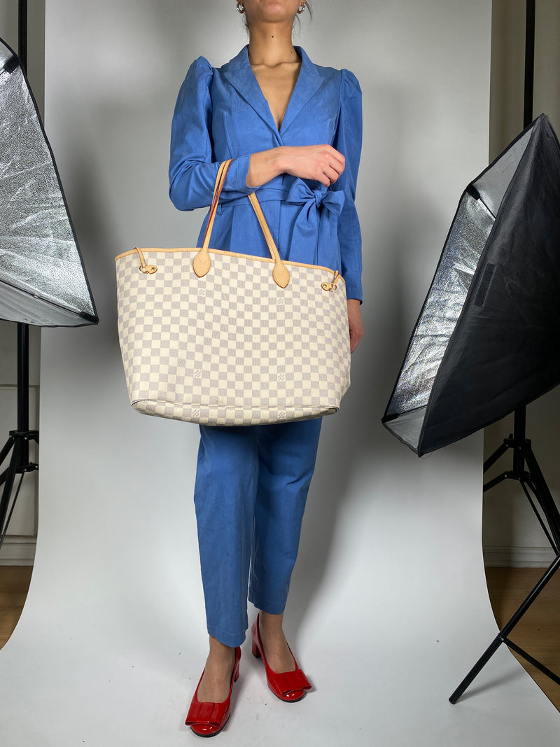 Bolso Crema Neverfull GM Damier Azur Canvas