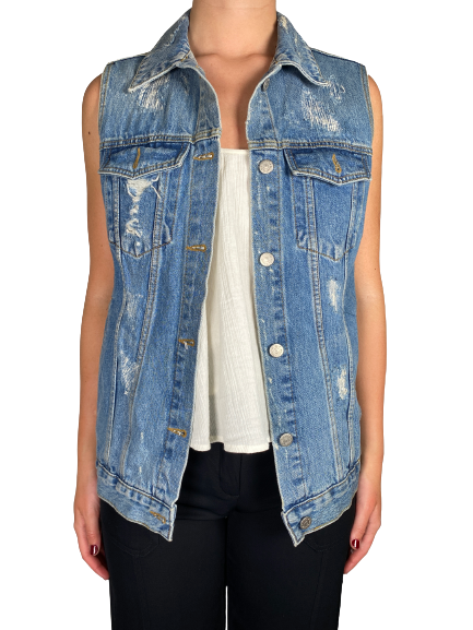 Chaqueta Denim Sin Mangas