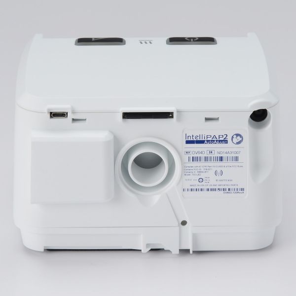 Back view of IntelliPAP 2 AutoAdjust Auto-CPAP Machine Package