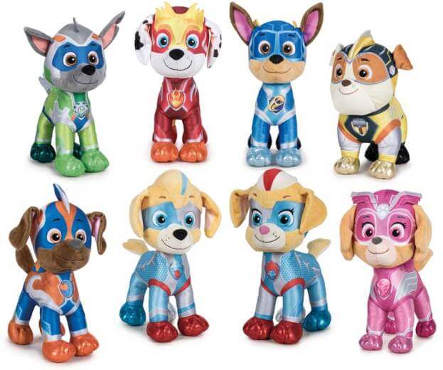 Paw Patrol Super Paws Mighty Pups Plüschtiere 27 cm 