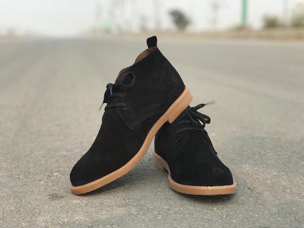 black suede shoes