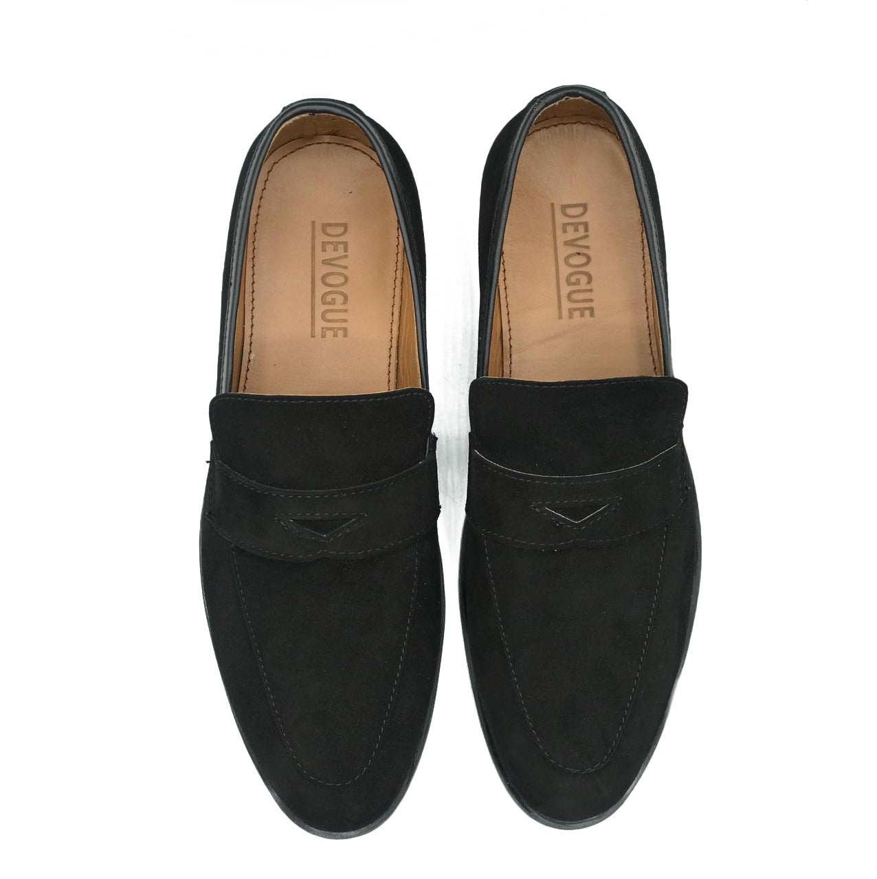 Forlænge hvile velfærd 5002-Black Suede Cow Leather Formal Loafer Style – DeVogue