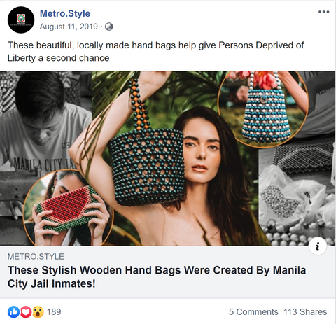Metro Style Style Cat beaded bags by Manila City Jail PDLs