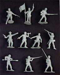 Marx reissue set of 16 Civil War Union soldiers in pewter/silver color plastic 