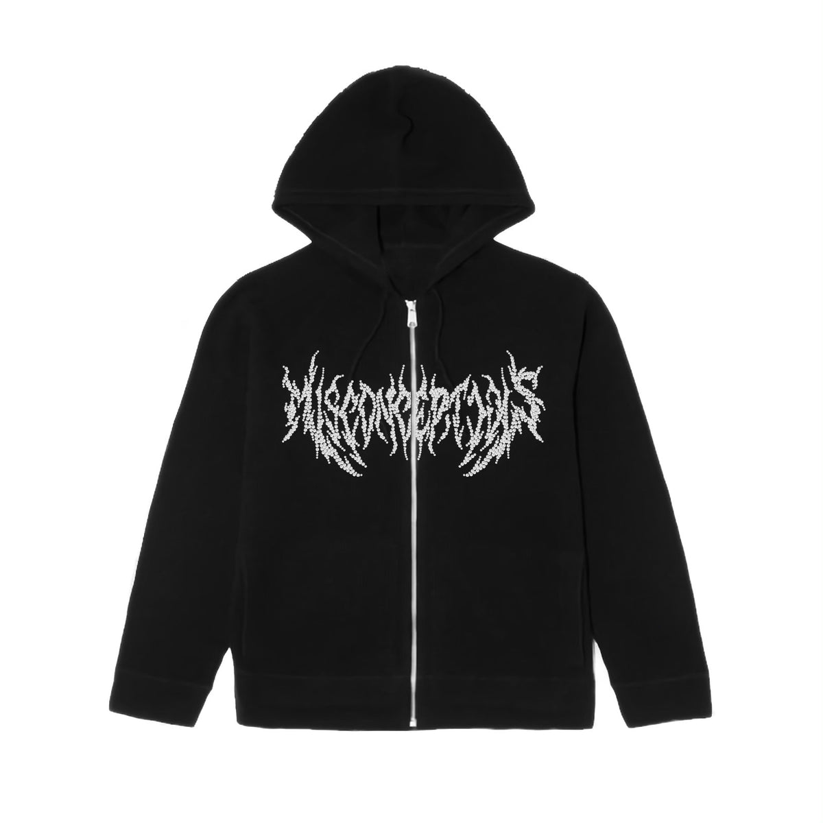 RHINESTONE ZIPPER HOODIE Lサイズ umww | myglobaltax.com