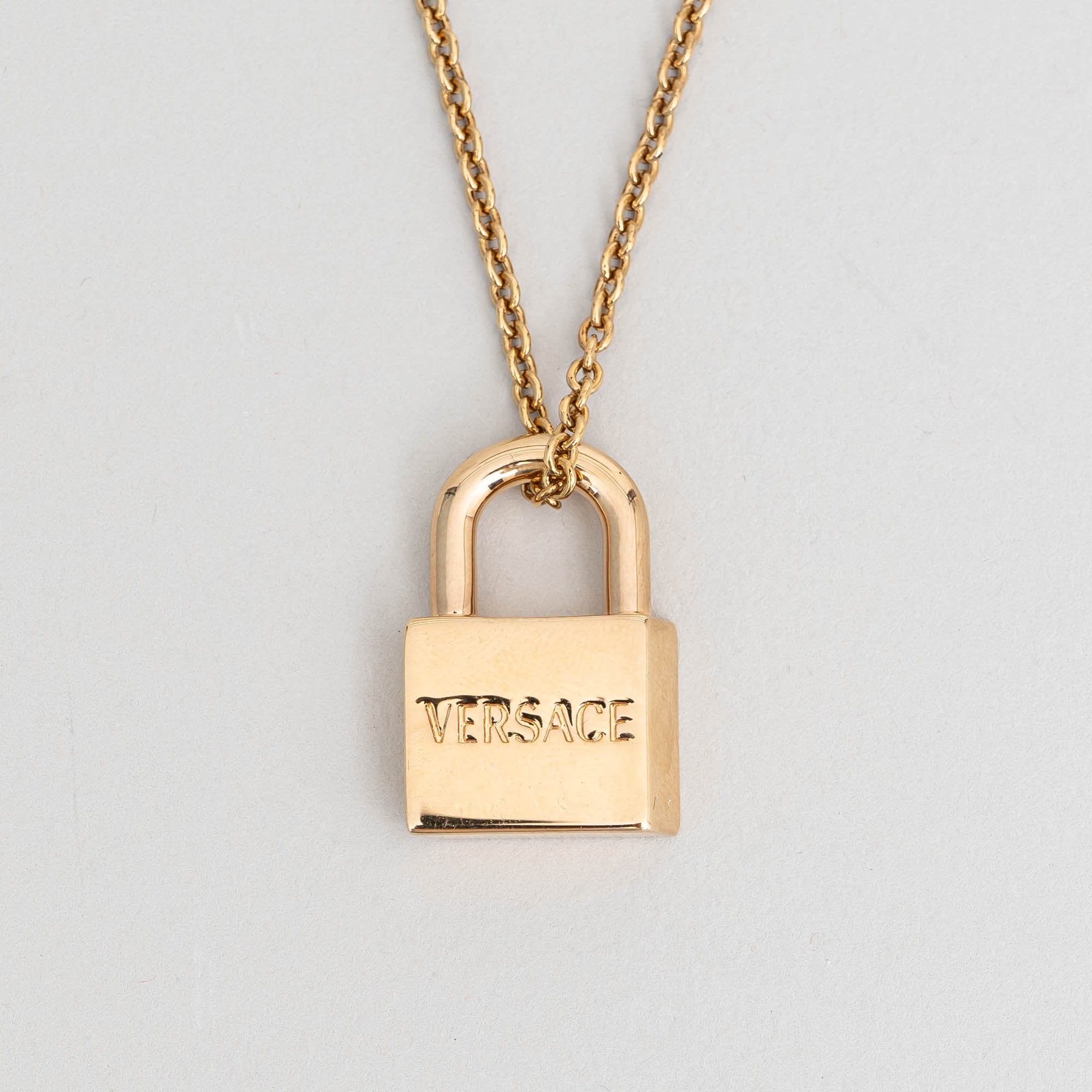 versace lock necklace