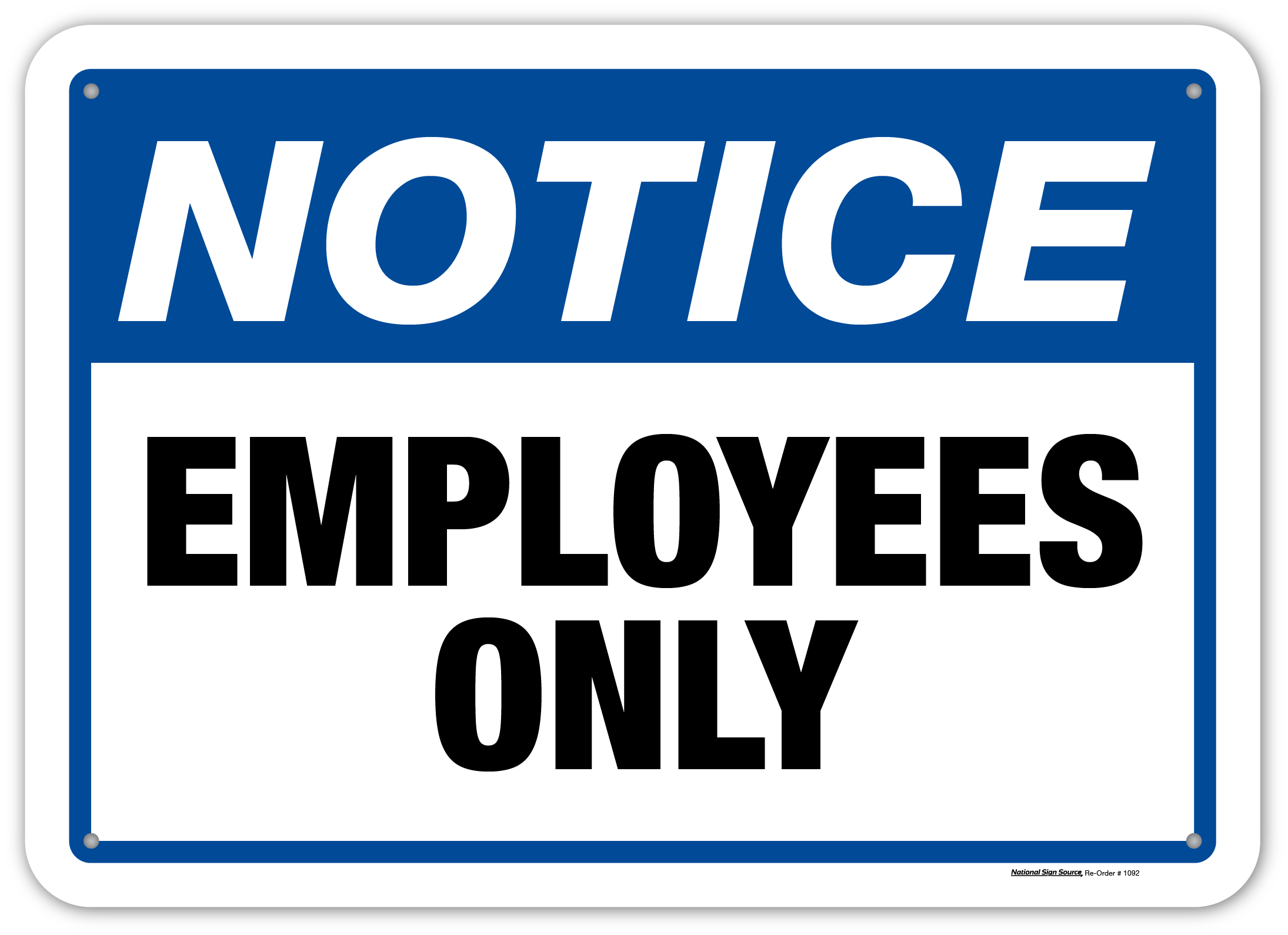 Notice Staff Only Self Adhesive 75mm Sticker Stainless Steel Door Sign 