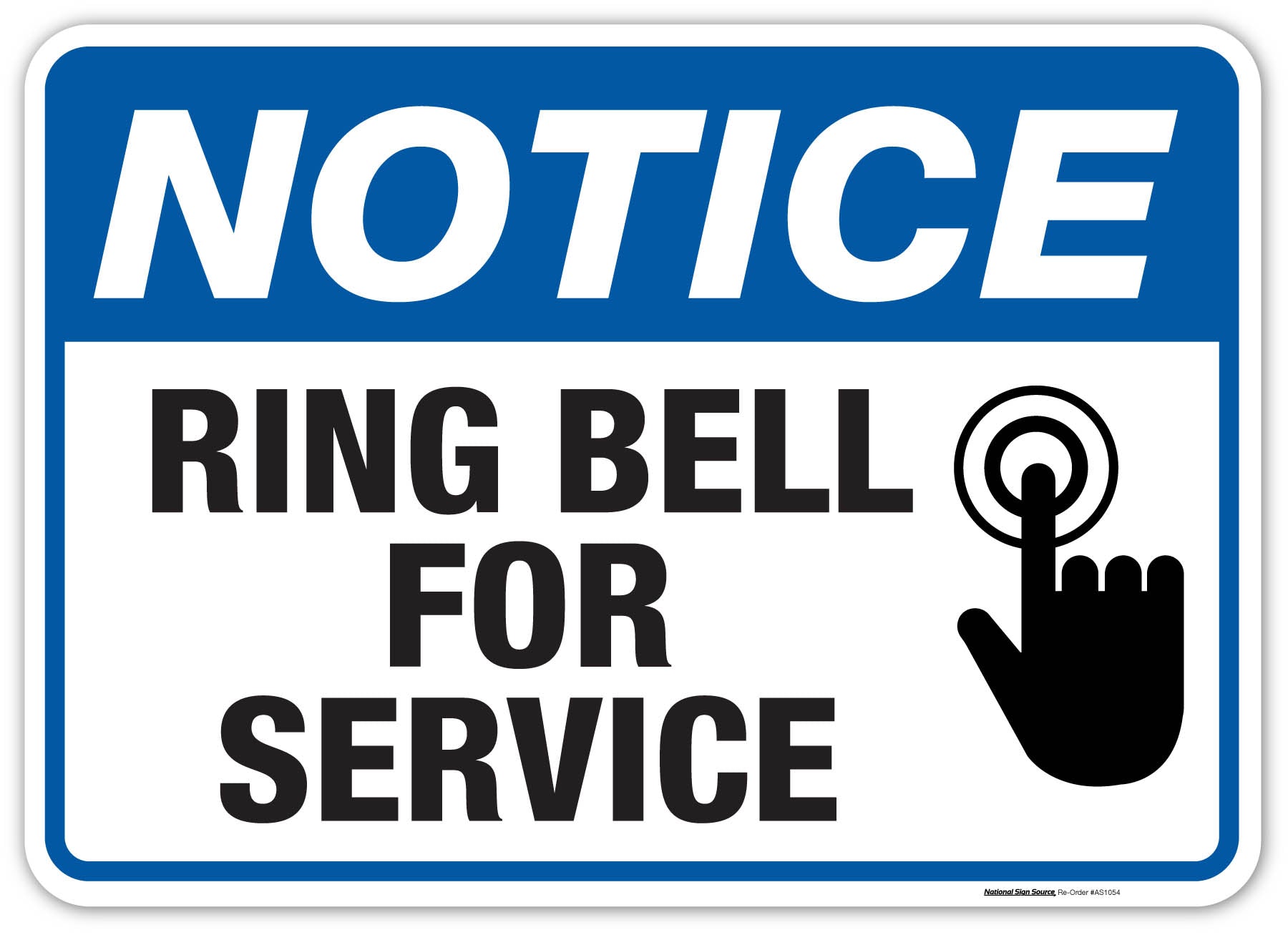 Hablar en voz alta Perth Blackborough Mancha Ring Bell For Service Signs - Aluminum & Vinyl Signs | Made in the USA –  National Sign Source