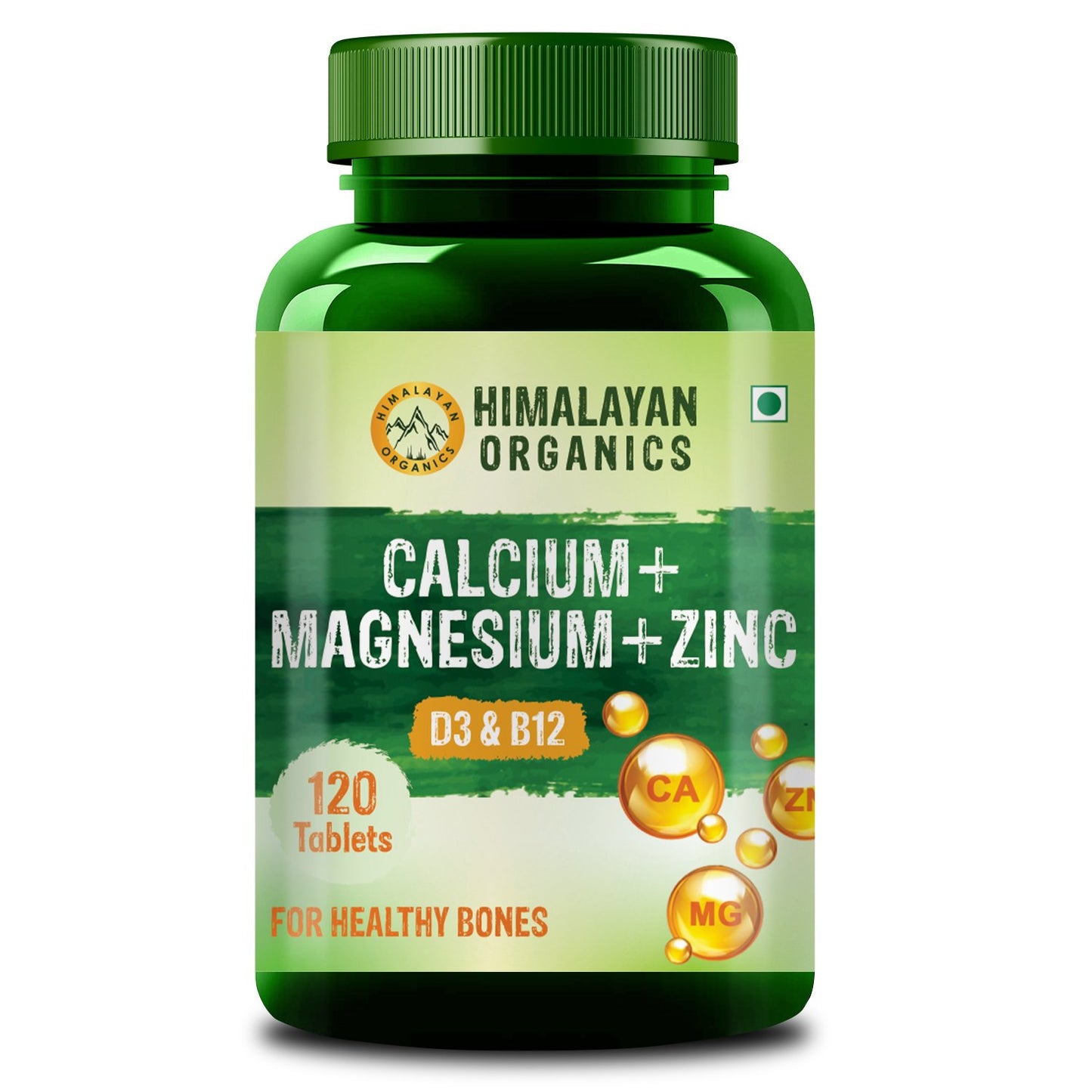 Himalayan Organics Calcium Magnesium Zinc D3, B12 For Healthy Bones