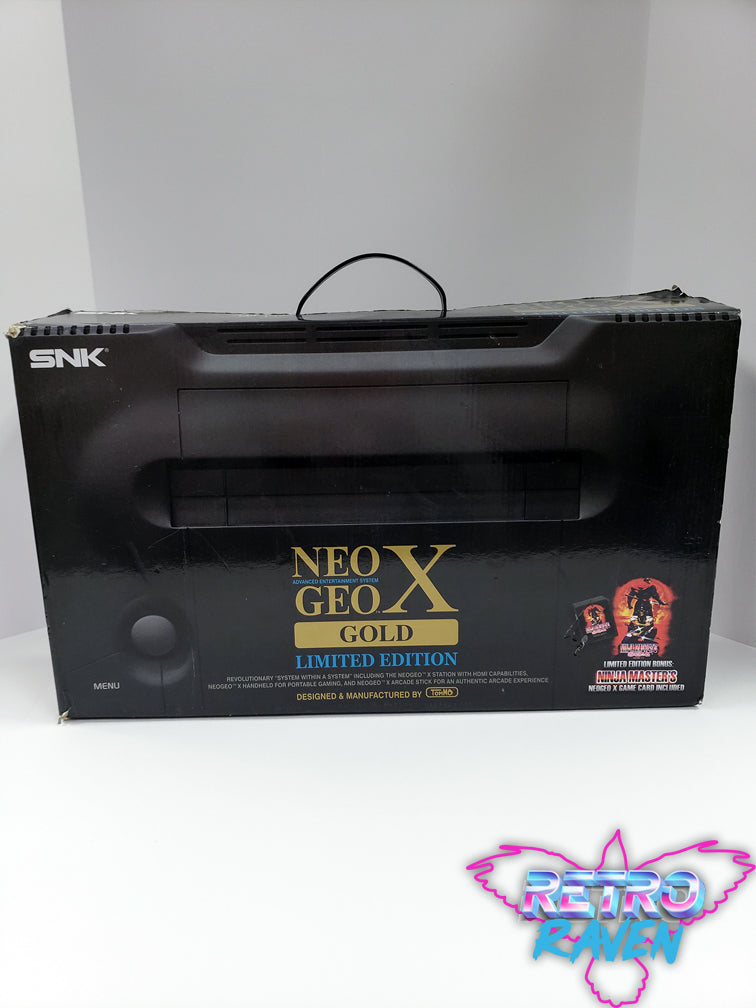 NEO GEO X GOLD CONSOLE GOOD Handheld System with Arcade Stick 20 Games X0212