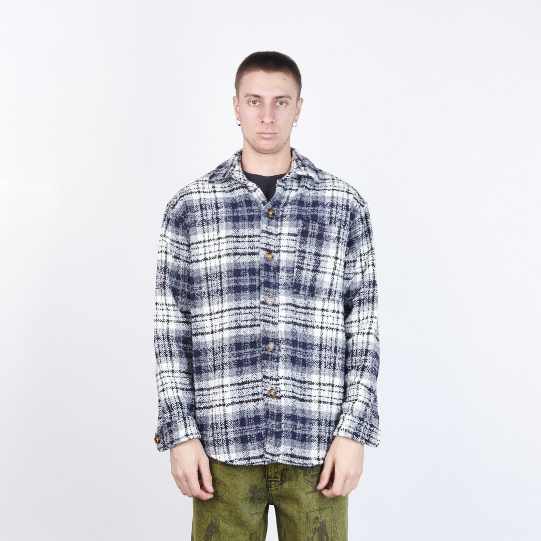 Fucking Awesome - Heavy Flannel Oversirt (Navy/White)