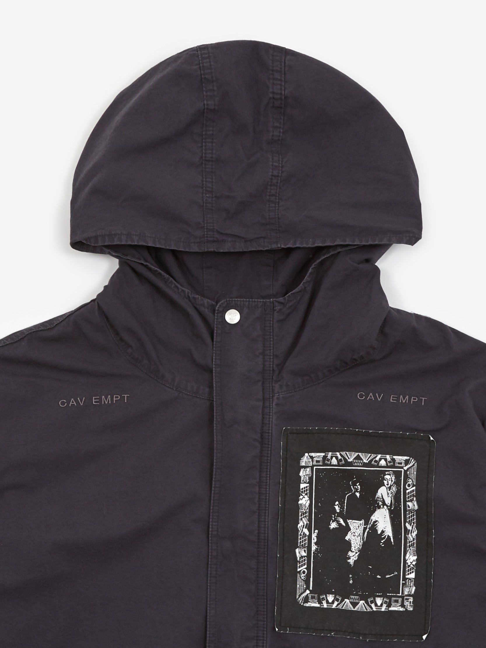 C.E Cav Empt Patched Zip Hood Jacket - Black