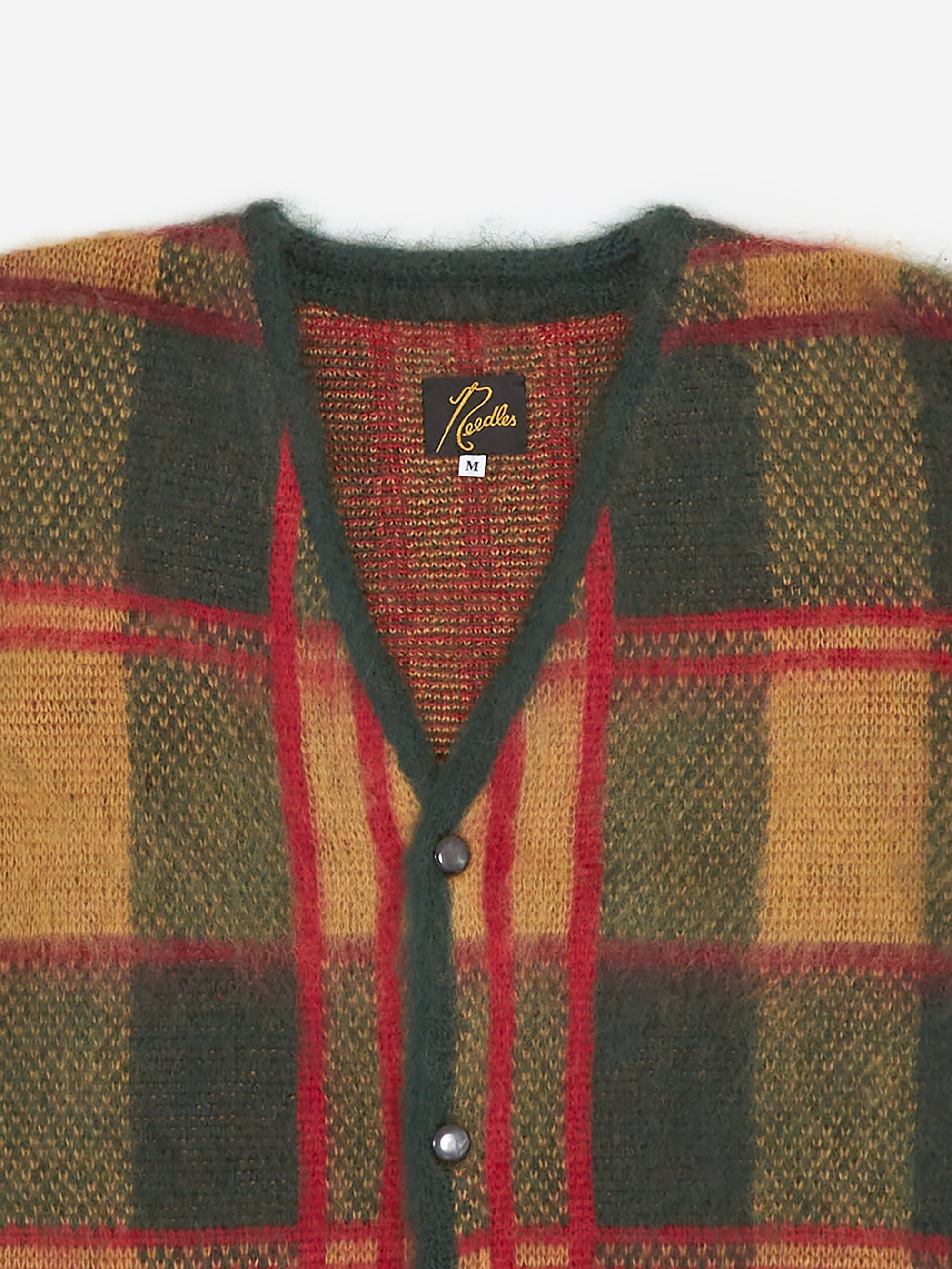 Needles Mohair Cardigan - Tartan - Green – Goodhood