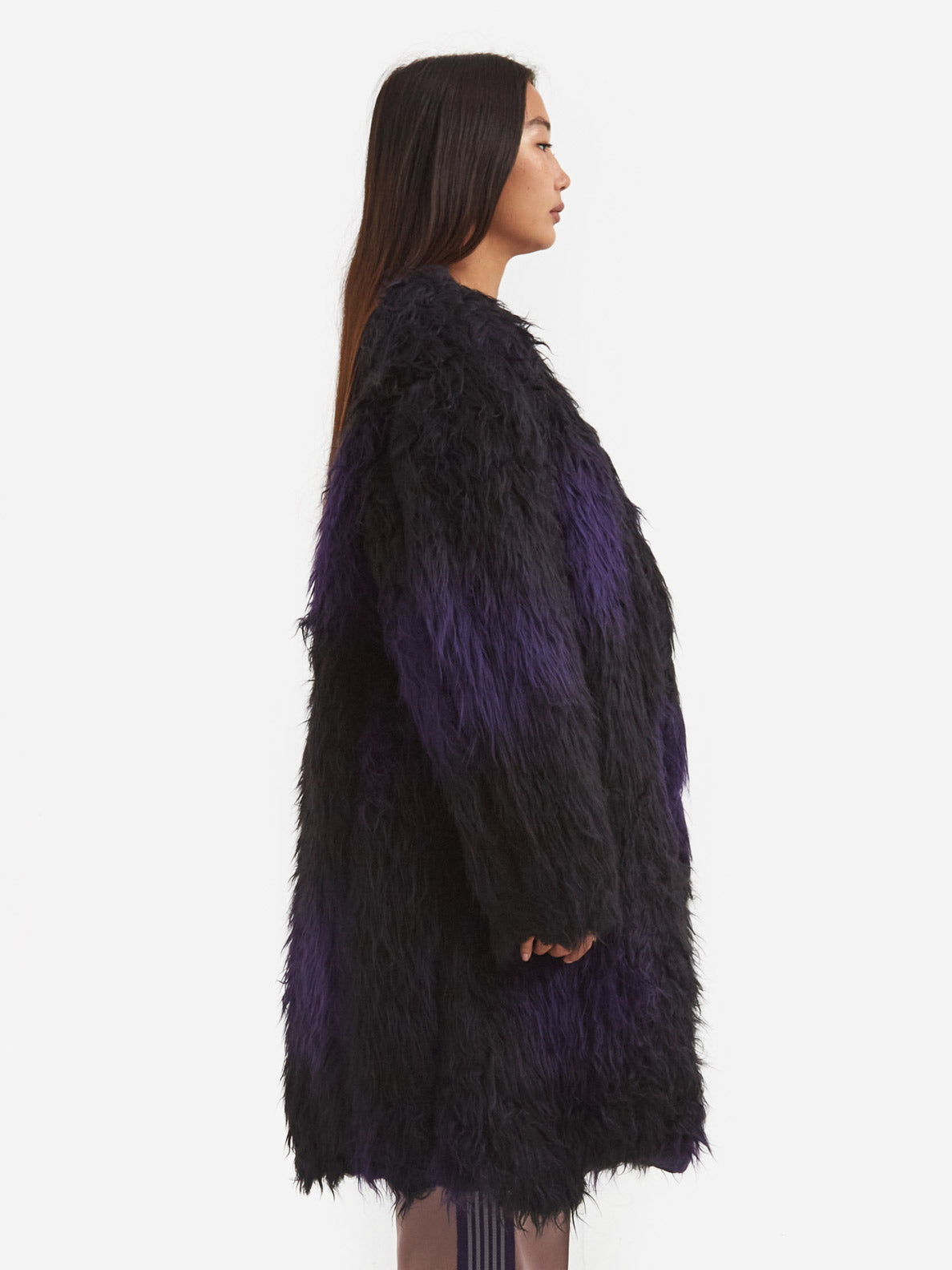 Needles Gown Coat - Arylic Fur/blurred Dot