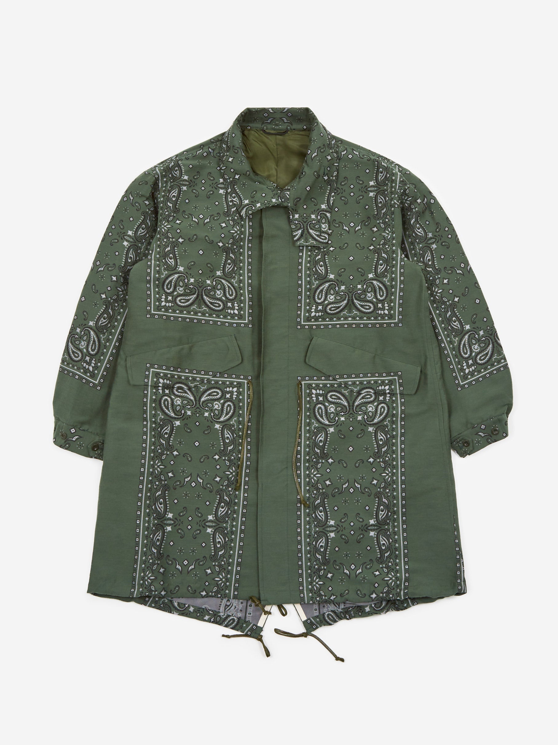 Toga Virilis Paisley Jacquard Coat - Green