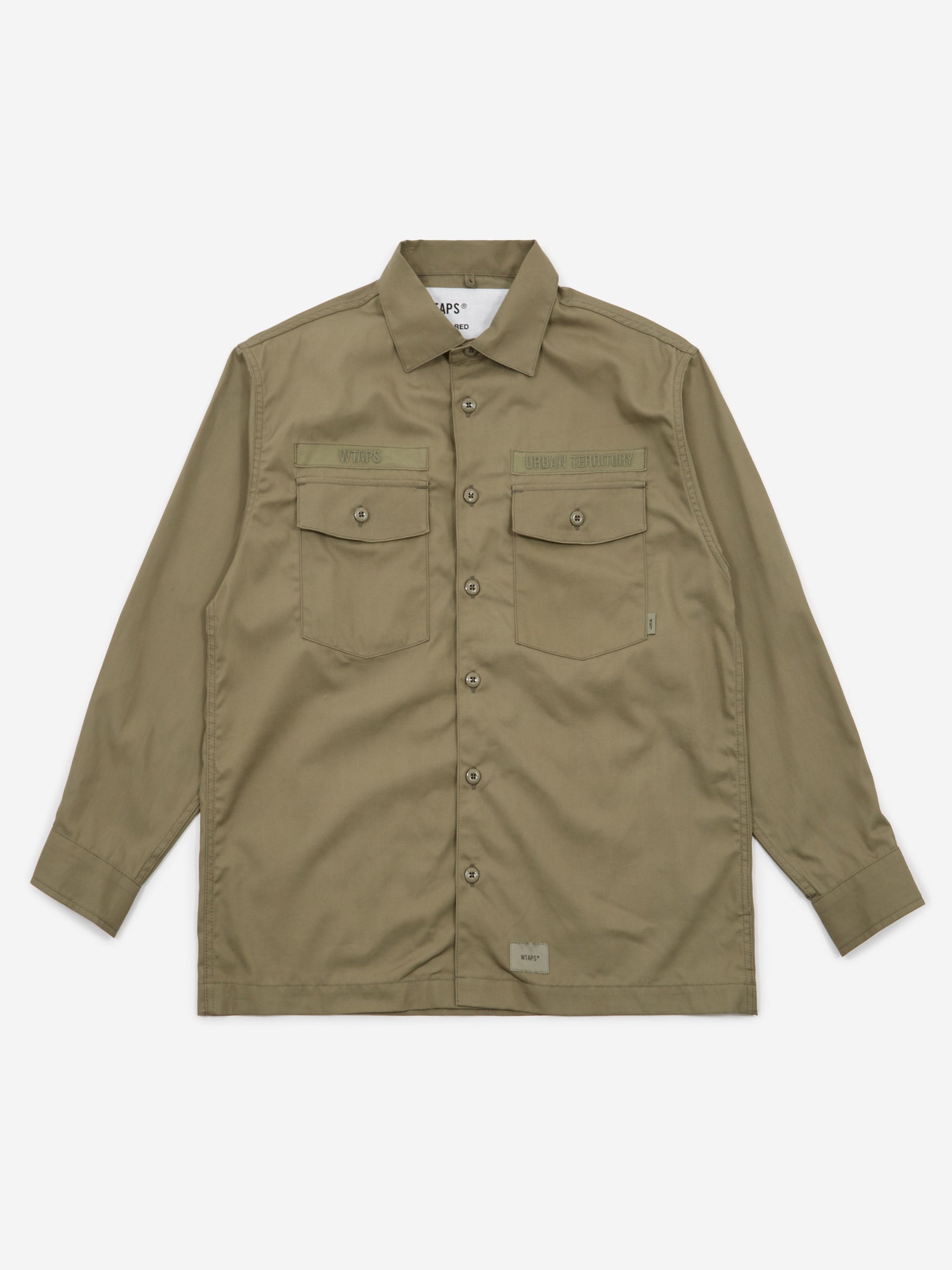 WTAPS Buds / LS / Cotton. Poplin - Olive Drab