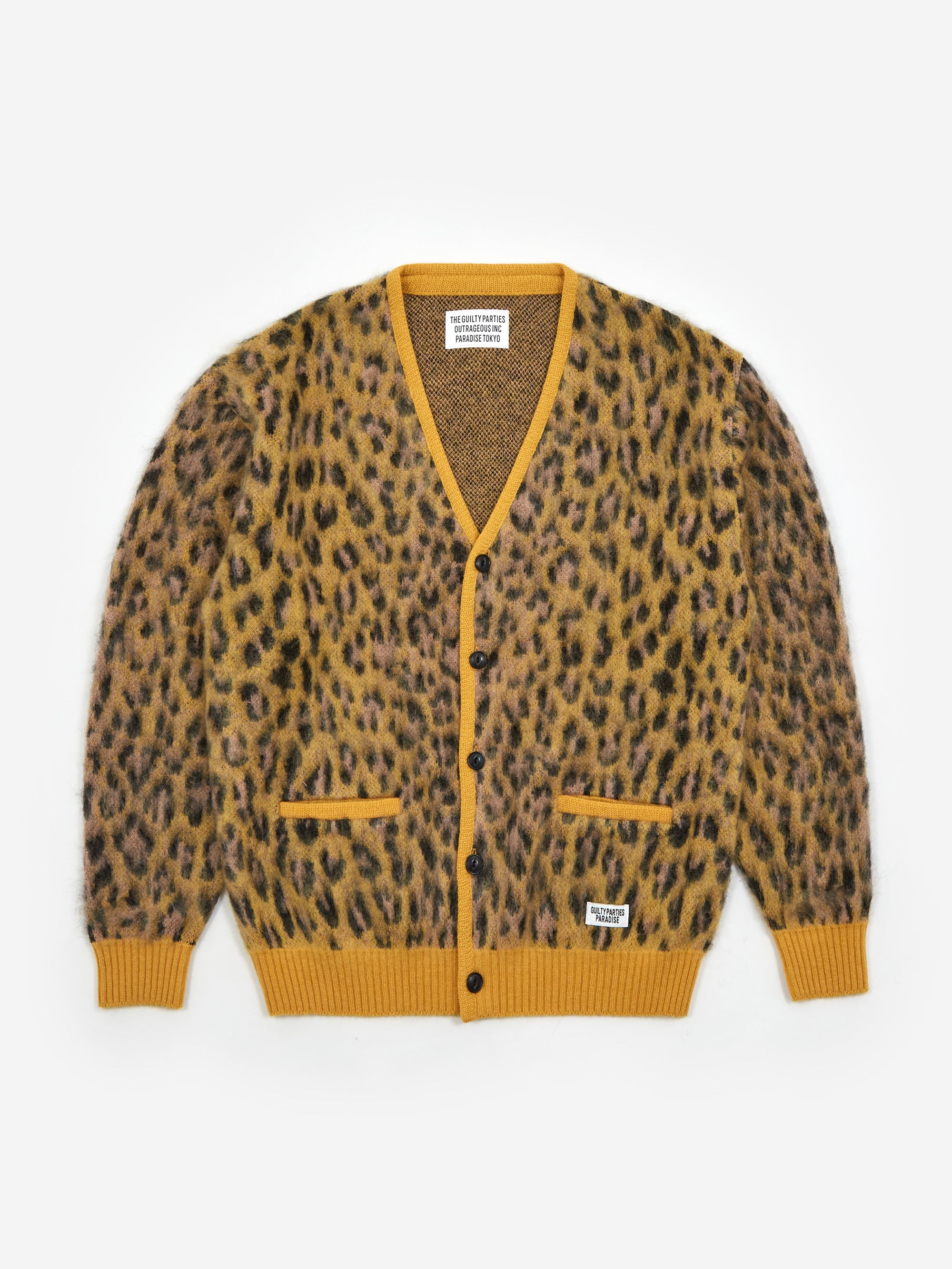 Wacko Maria Leopard Mohair Cardigan (Type-1) - Yellow – Goodhood