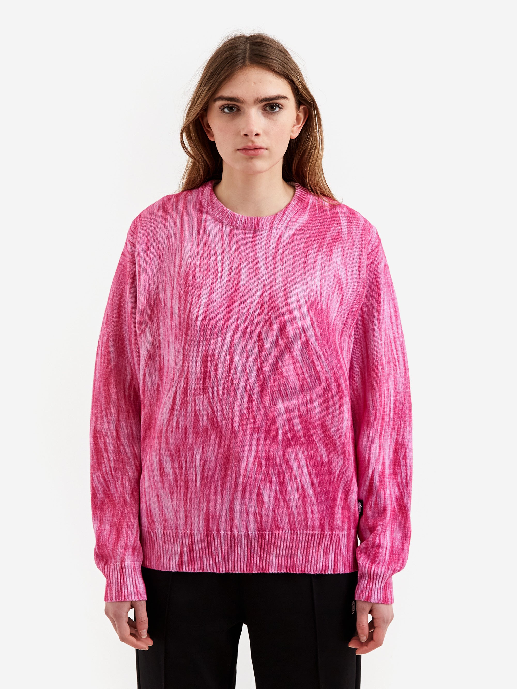 Stussy Printed Fur Sweater W - Pink