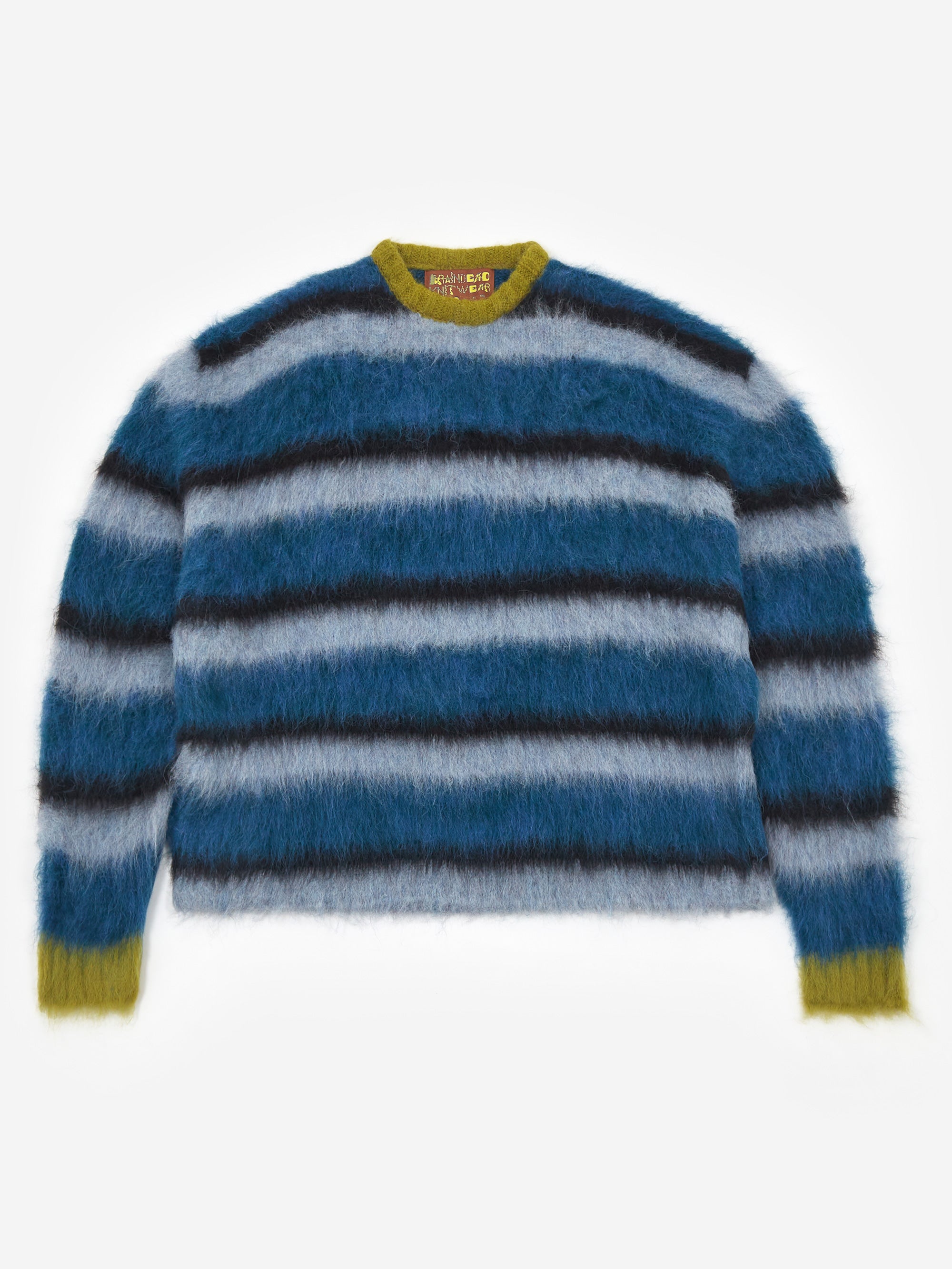 Brain Dead Boxy Stripe Knit Sweater - Blue Multi