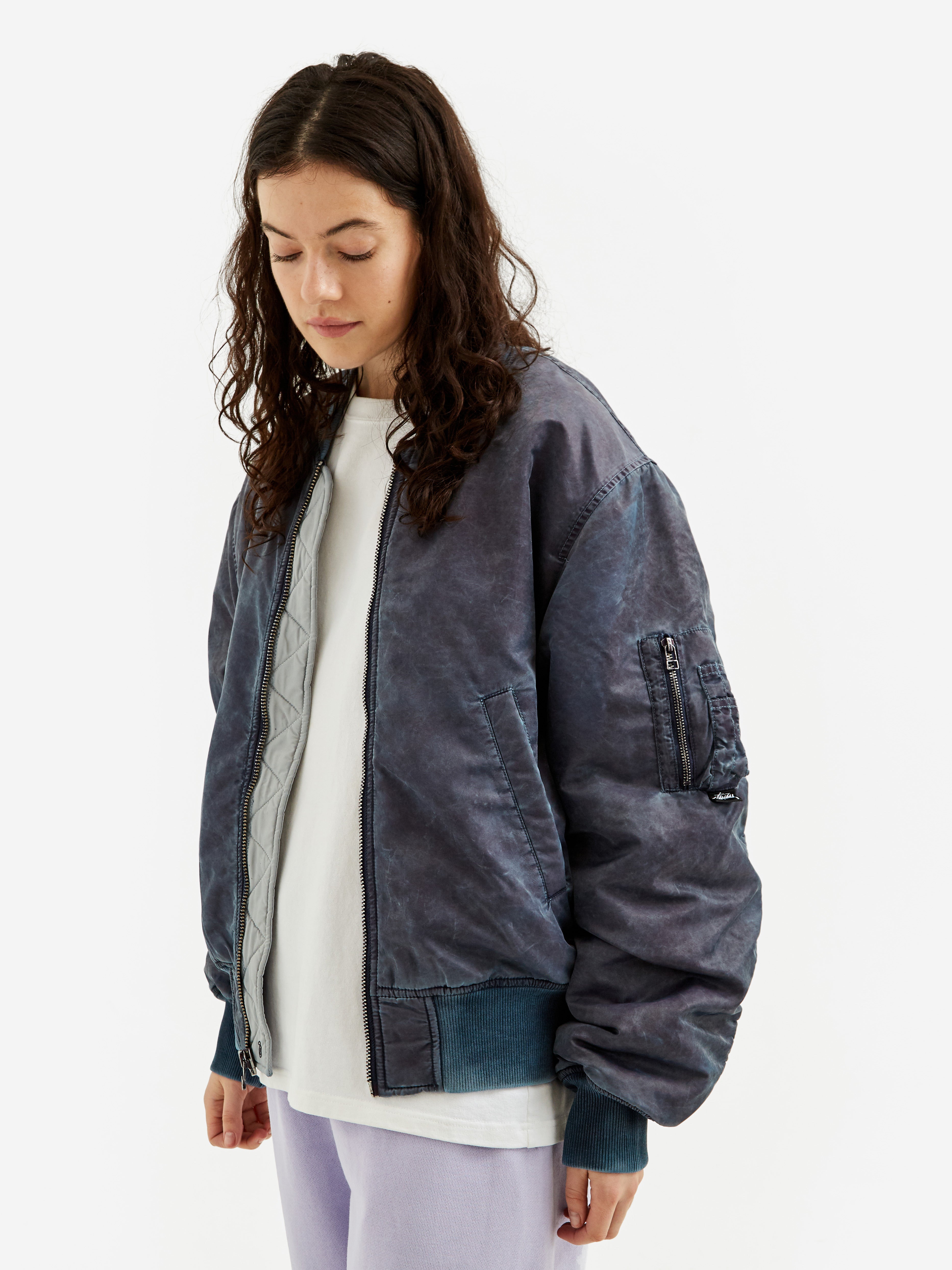 Stussy Dyed Nylon Bomber Jacket W - Navy