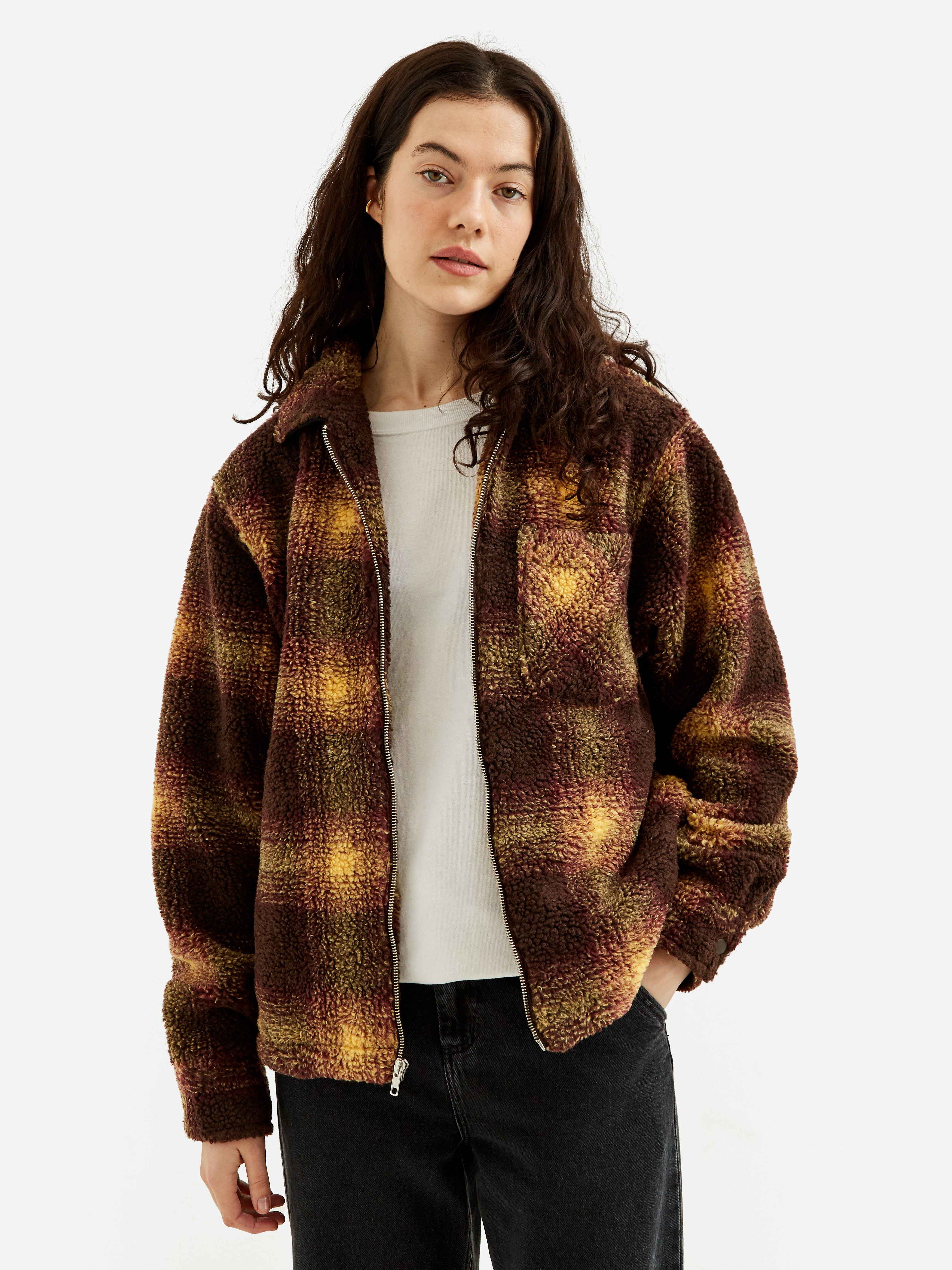 Stussy Shadow Plaid Sherpa Zip Shirt | camillevieraservices.com