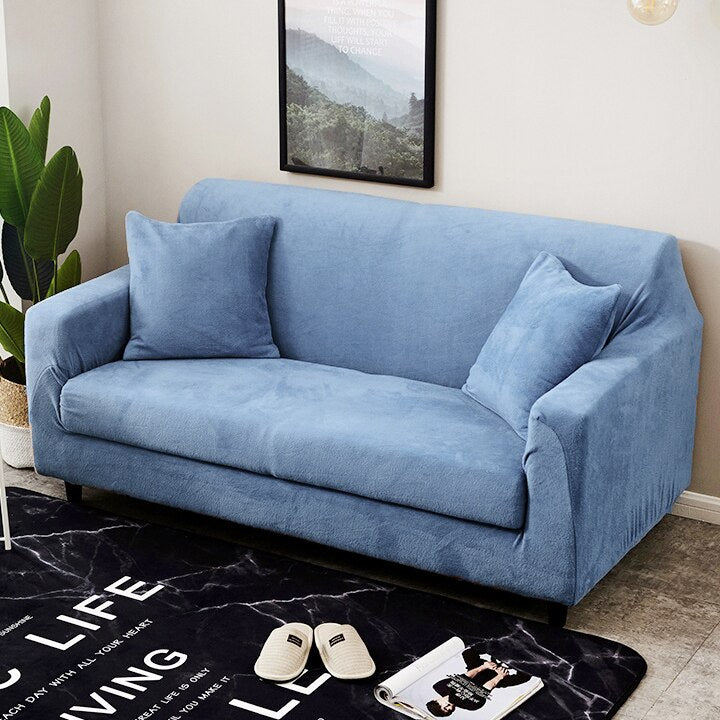 baby blue sofa