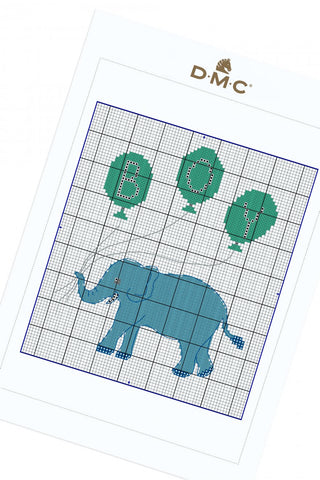 diagrama elefante punto de cruz