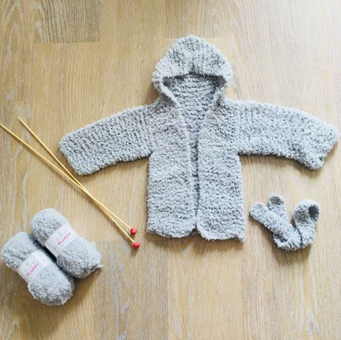 patron de chaqueta para bebe tejida a tricot