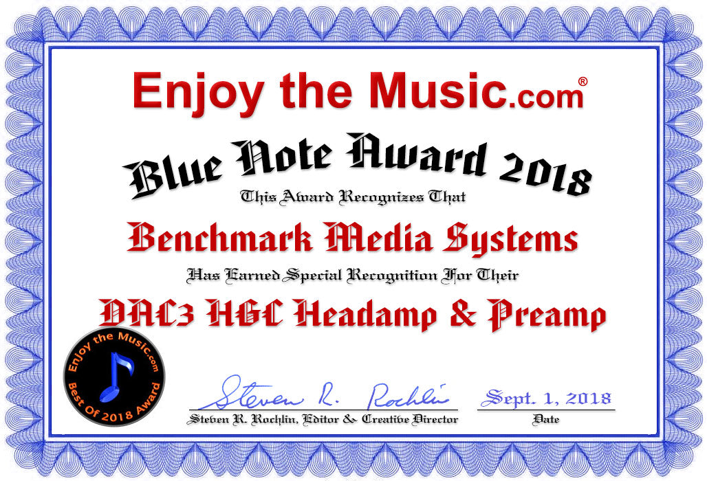 Blue Note Award 2018 Certificate