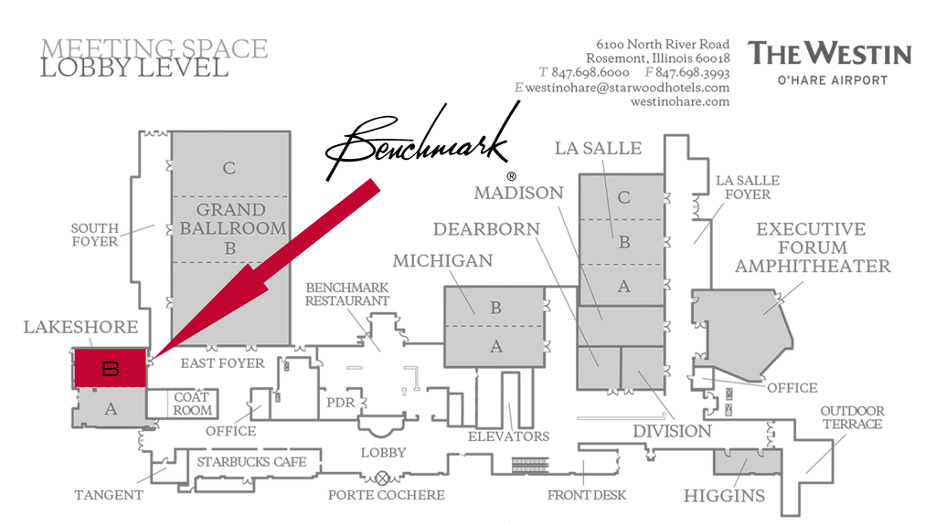 Benchmark location on AXPONA map